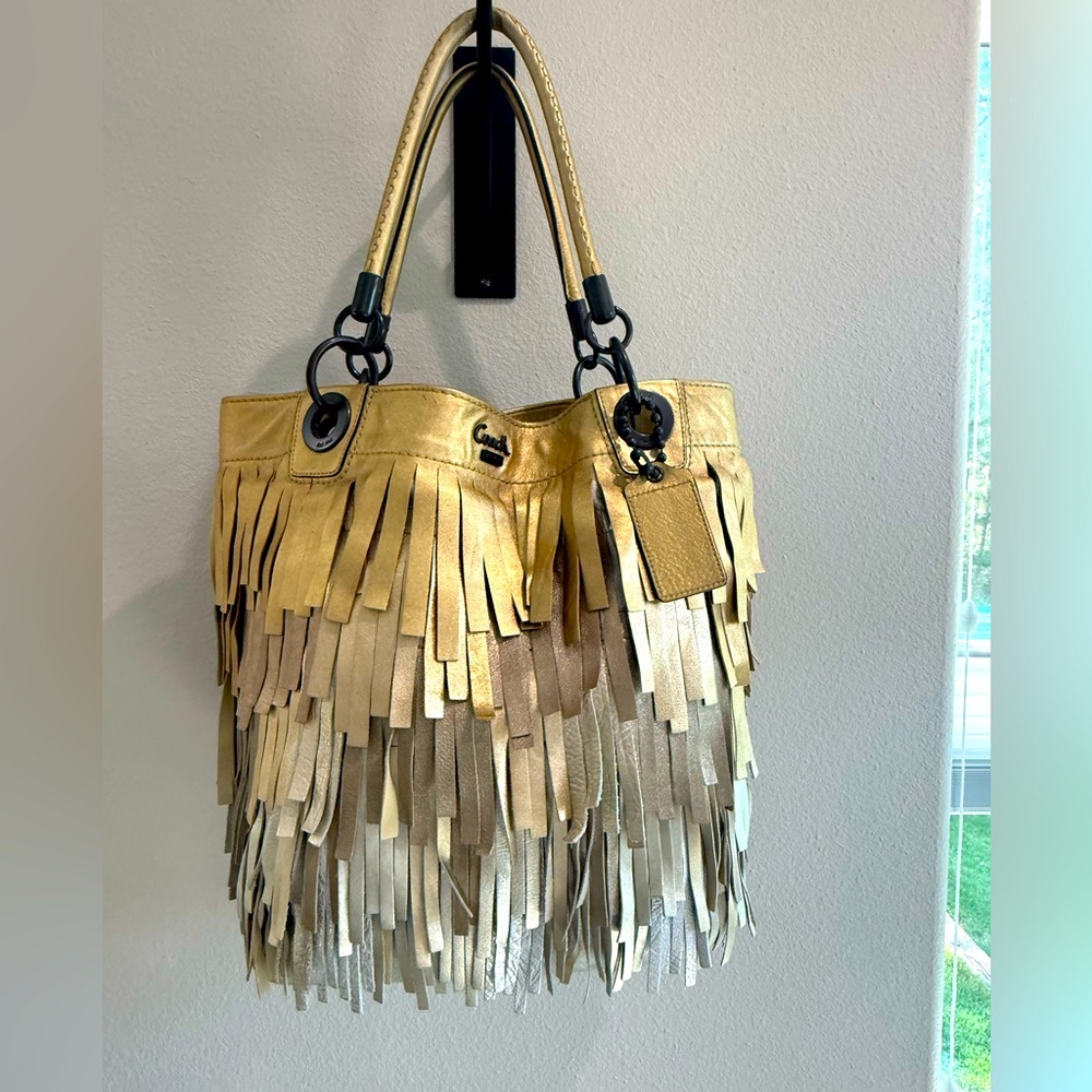 Coach Metallic Large Fringe Japan Exclusive